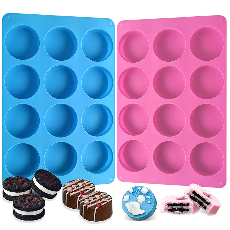 Soap Making Party - 둥근 실리콘 몰드 12구 원통형 초콜릿