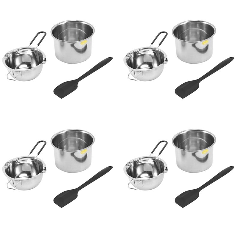 Soap Making Double Boiler - ABKW-4X 이중 보일러 냄비 세트, 초콜릿,