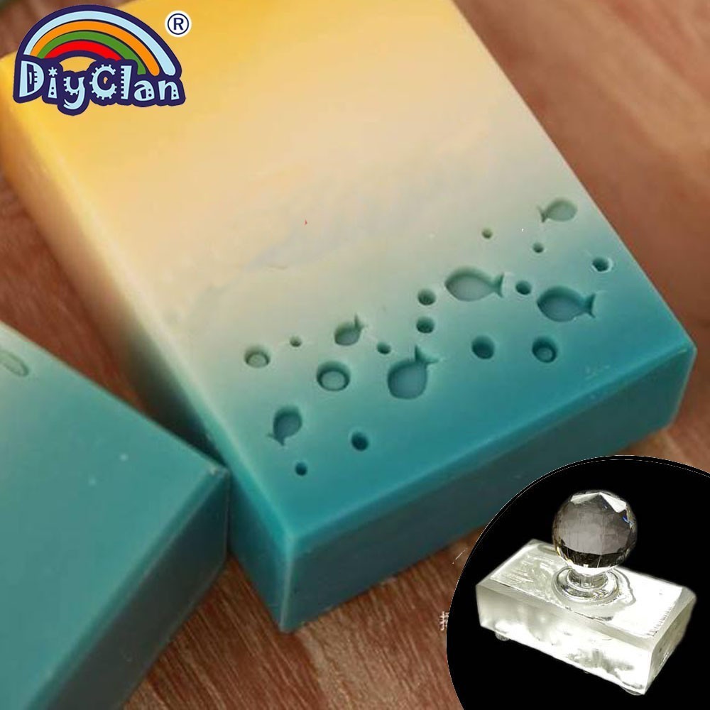 Soap Stamp Custom - 귀여운 물고기 그룹 수제 아크릴 비누