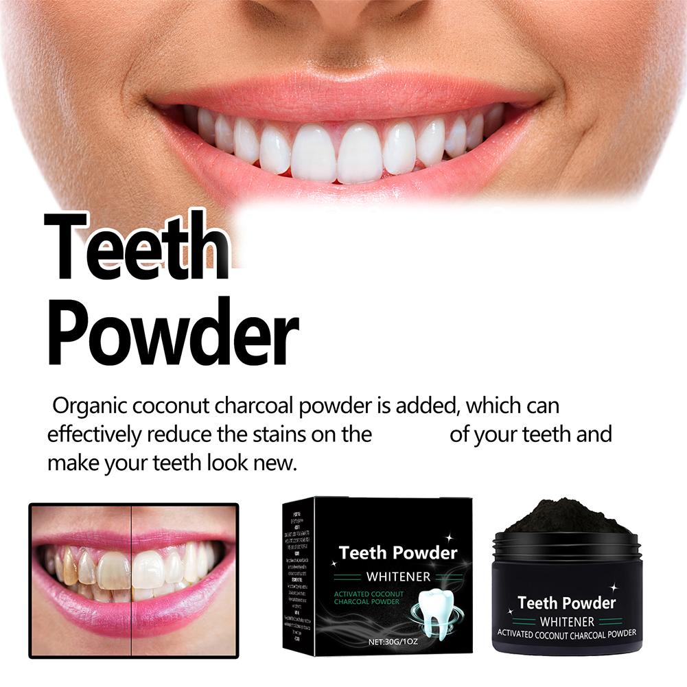 Activated Charcoal Powder - 치아 미백 파우더, 천연 미백 및