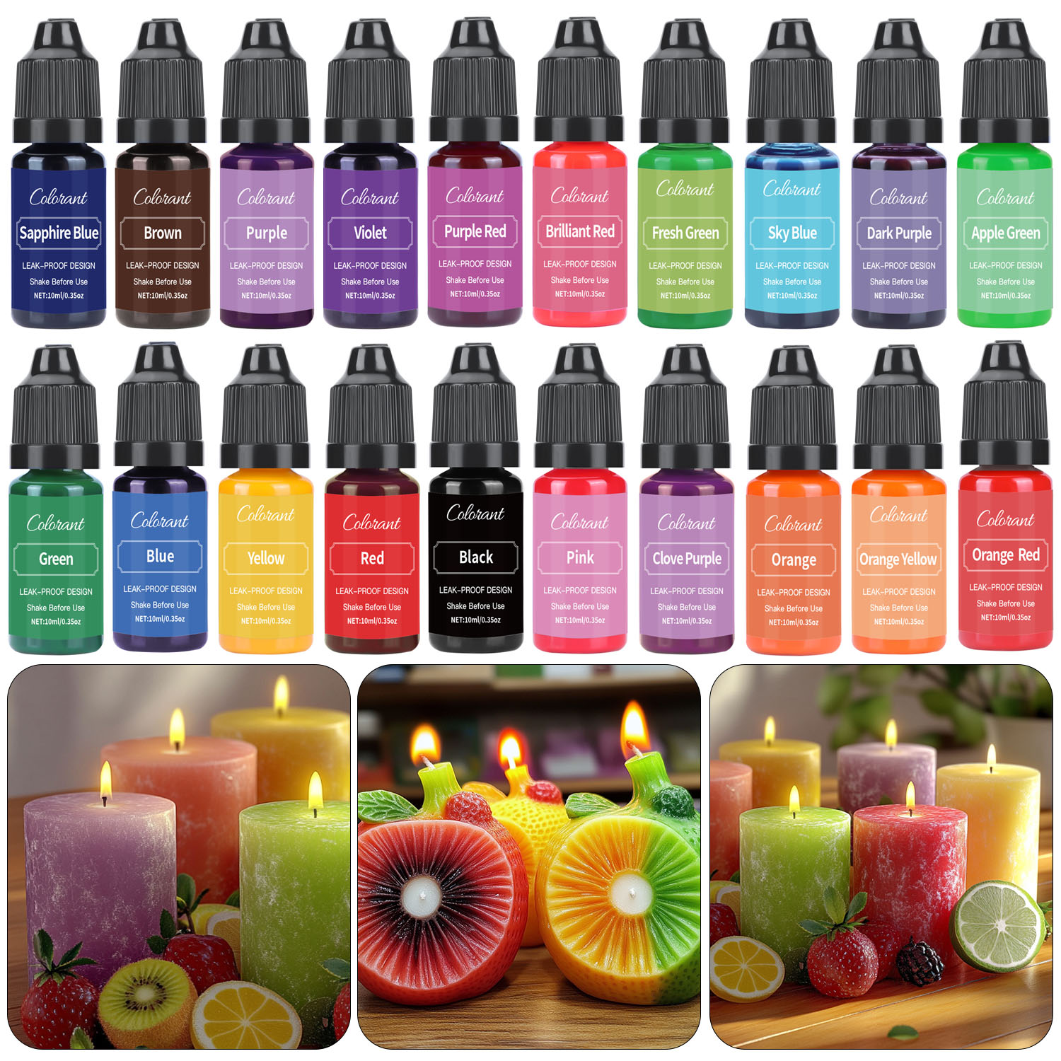 Soap Making Dye - 간장 왁스 양초 용 액체 양초
