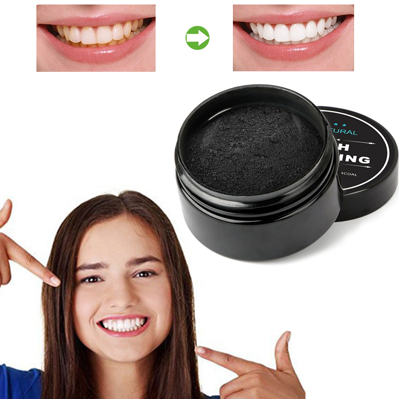 Activated Charcoal Powder - 치아 미백 분말 치약, 강력한 미백