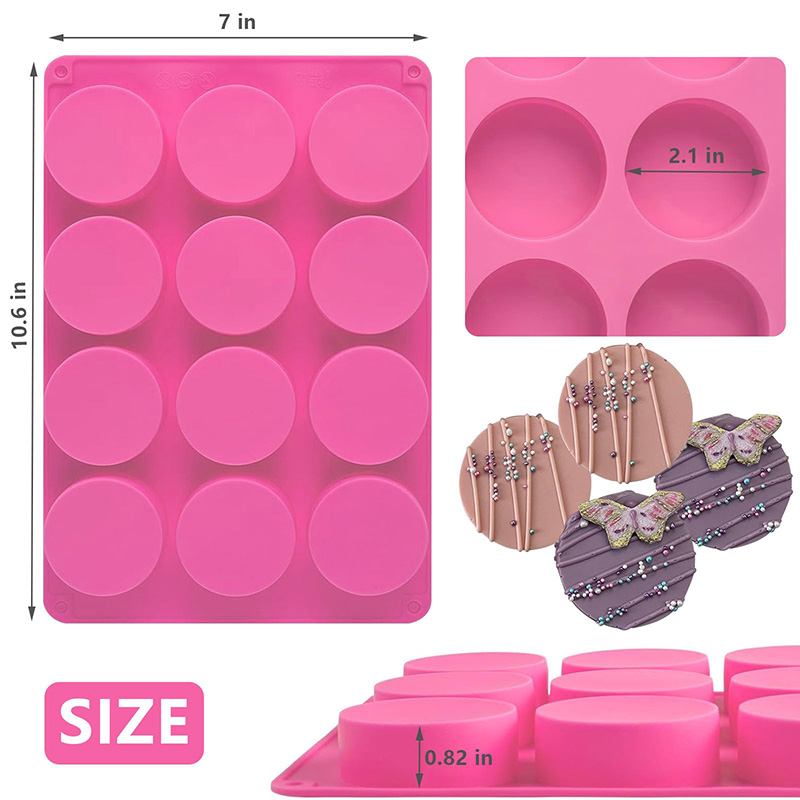 둥근 실리콘 몰드 12구 원통형 초콜릿 코팅 쿠키 몰드 - Soap Making Party 리뷰 및 가격