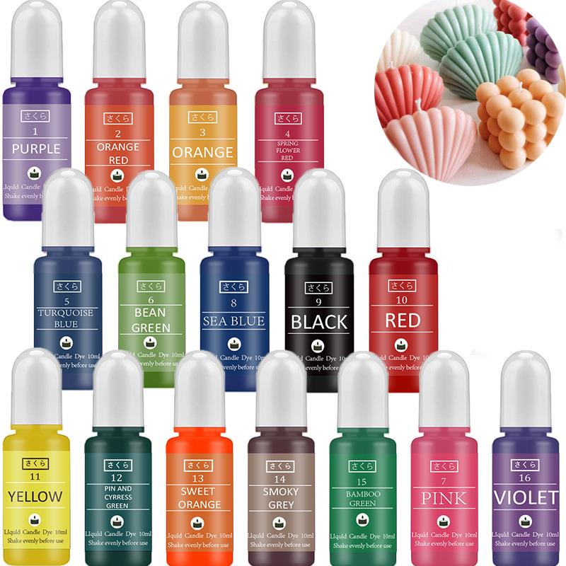 10ml/병 양초 왁스 안료 착색제 무독성 간장 양초  - Soap Making Dye 리뷰 및 가격