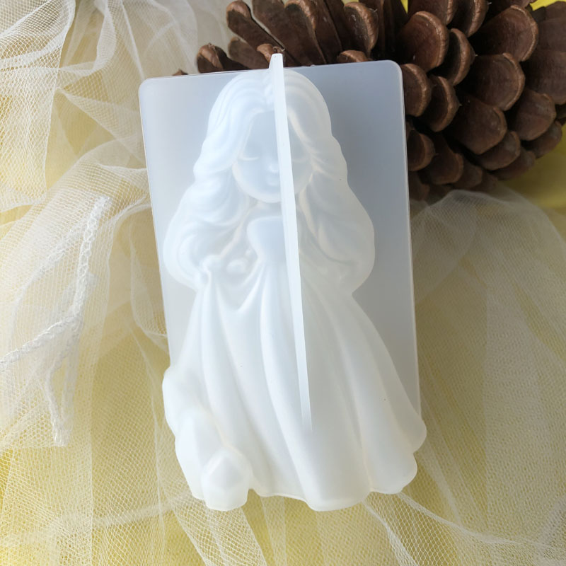 3D 귀여운 공주 실리콘 양초 금형 천사 소녀 비누 수 - Soap Making Vendors 리뷰 및 가격