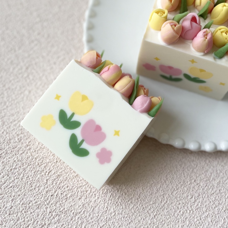 꽃 튤립 패턴 클레이 압출기 디스크 비누 만들기 키트, - Soap Making Hobby 리뷰 및 가격
