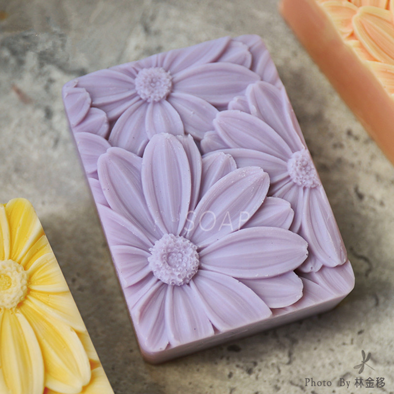 최신!! !3d 우아한 해바라기 비누 금형 직사각형 실 - Soap Making Vendors 리뷰 및 가격