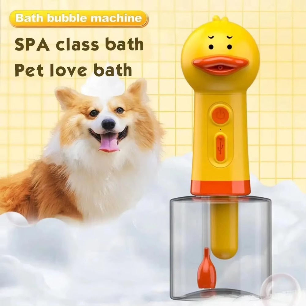 귀여운 오리 모양 애완동물 세척기 USB 충전 타입-C - Soap Making Machine 리뷰 및 가격