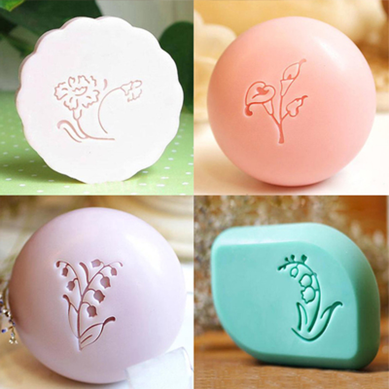 작은 꽃 패턴 수제 비누 스탬프, 투명 DIY 천연 아 - Soap Stamp Custom 리뷰 및 가격