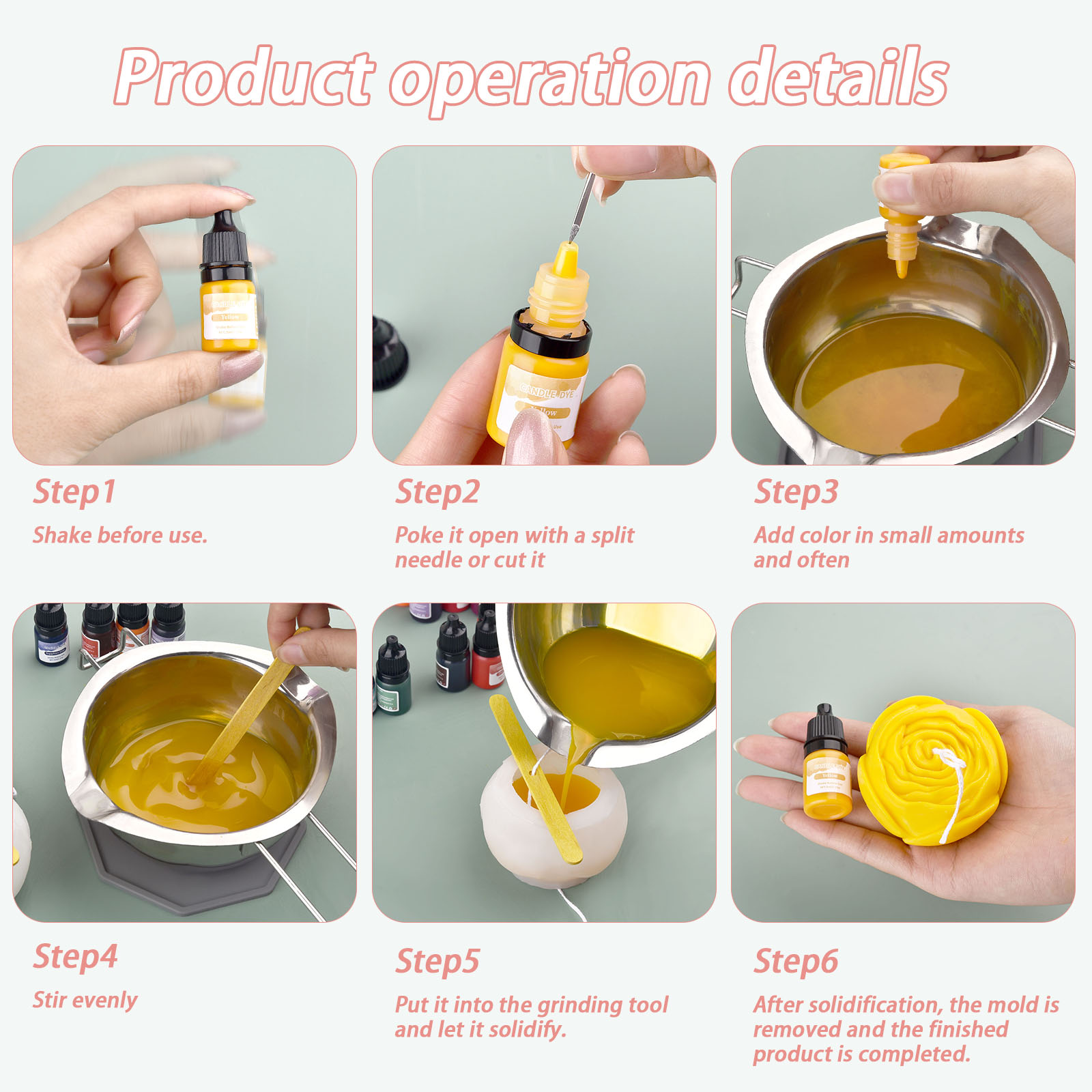 5ml/병 양초 왁스 안료 착색제 무독성 간장 양초 왁 - Soap Making Dye 리뷰 및 가격