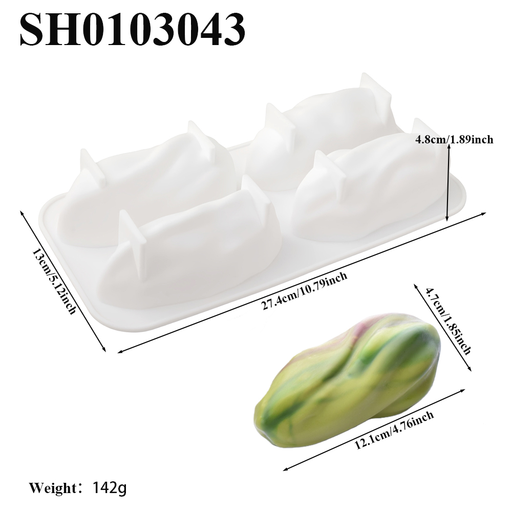 4칸 또는 9칸 피스타치오 디자인 실리콘 베이킹 몰드, - Soap Making Party 리뷰 및 가격