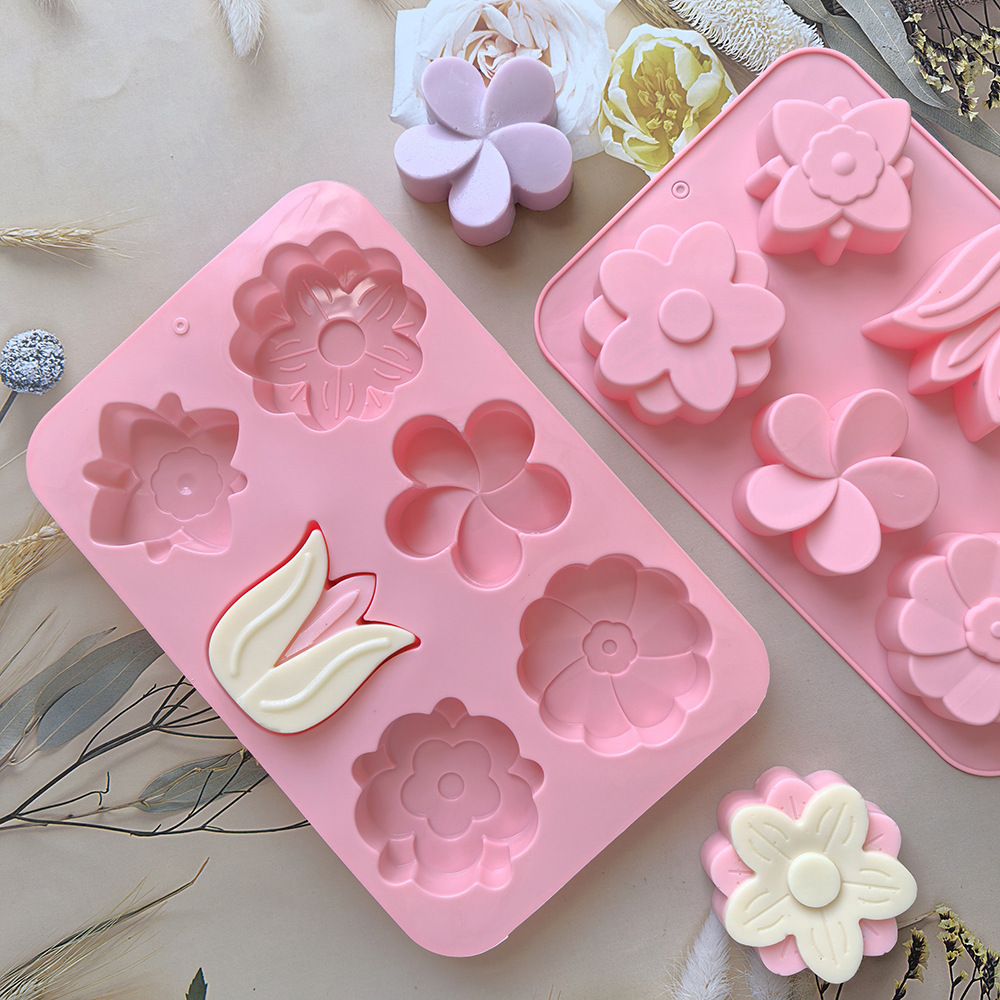다양한 꽃 모양 실리콘 몰드, 비누 및 양초 제작, 케 - Soap Making Vendors 리뷰 및 가격