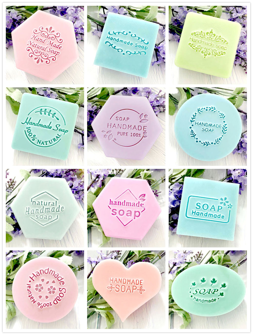 크리에이티브 식물 수제 비누 시리즈 비누 스탬프, 비누 - Soap Stamp Custom 리뷰 및 가격
