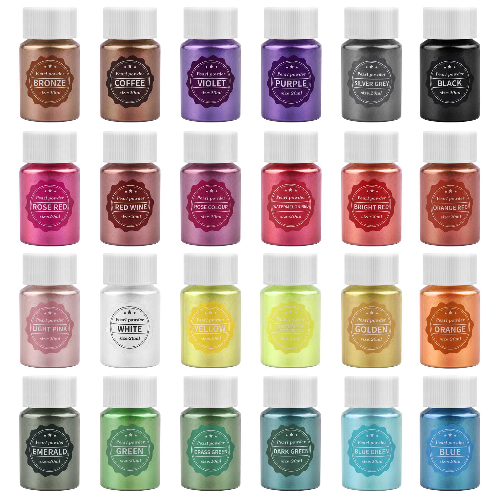 24 색상 10g 거울 천연 운모 진주 분말 염료 에폭 - Soap Making Dye 리뷰 및 가격